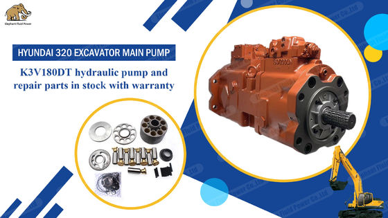 قطع غيار مضخة هيدروليكية بجودة OEM لحفارة Hyundai 320 K3V180Dt 31N9-10010 مضخة رئيسية